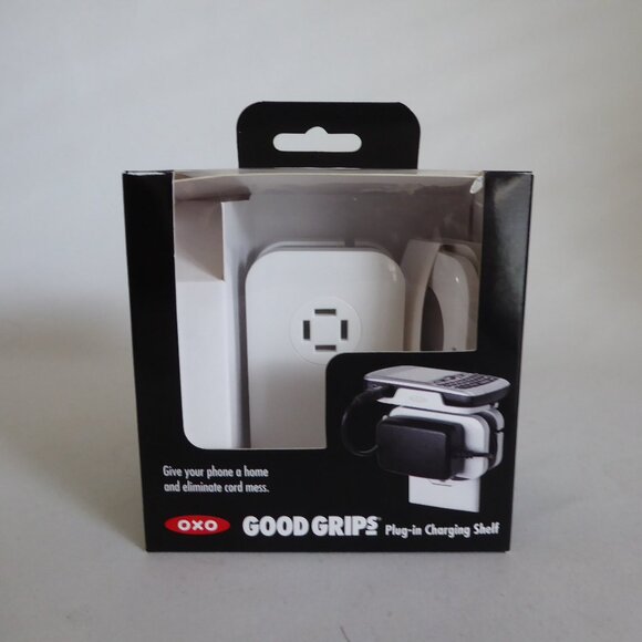 NEW OXO GOOD GRIPS WHITE PLUG-IN CELL PHONE CHARGING SHELF - Picture 8 of 8